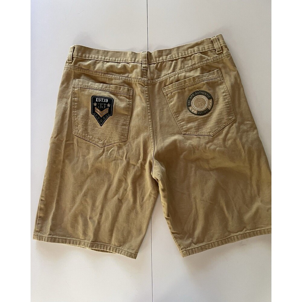 Men’s Red Ape Khaki Denim Shorts - Size 48